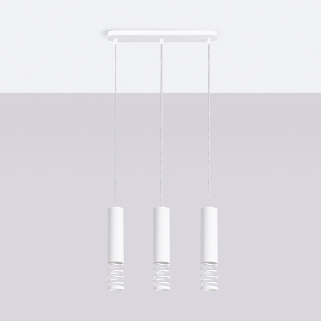 Lampa Wisząca Sufitowa 3x GU10 Biała LAMI Ocean Green SL.1688 Sollux