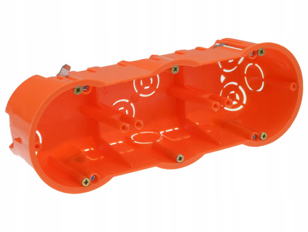 Puszka Elektryczna Potrójna PK60 3x68 Głęboka do Płyt Gipsowych Regips + Wkręty PAWBOL