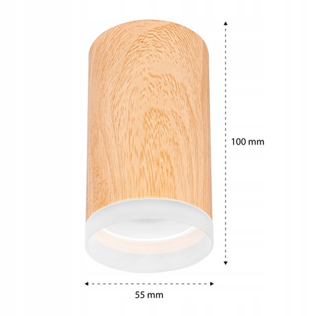 Oprawa Natynkowa Halogenowa Tuba Reflektor Spot GU10 Okrągła Brązowa Masterled