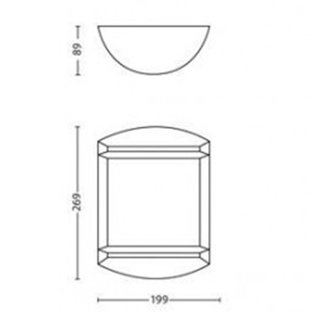 Kinkiet Ogrodowy Lampa Elewacyjna Zewnętrzna LED 6W 600lm 4000K IP44 Biała Antelope Philips