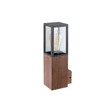 Lampa Ogrodowa Zewnętrzna Kinkiet Elewacyjny LED E27 IP44 Brązowy Nowoczesny Wales Rabalux