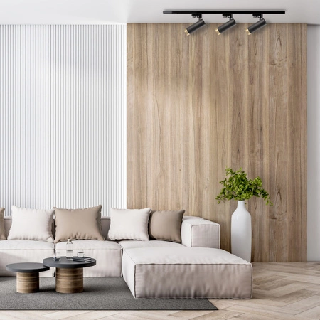 Zestaw Szynowy Szynoprzewód Szyna Listwa 1-Fazowa + 3x Reflektor GU10 Czarna FADO Sanico Goldlux