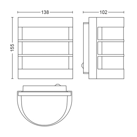 Kinkiet Ogrodowy Lampa Elewacyjna Zewnętrzna E27 IP44 Antracyt Calgary Philips