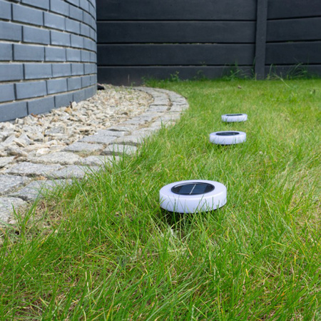 Lampa LED Solarna Ogrodowa Dogruntowa 4000K IP44 Czujnik Zmierzchu