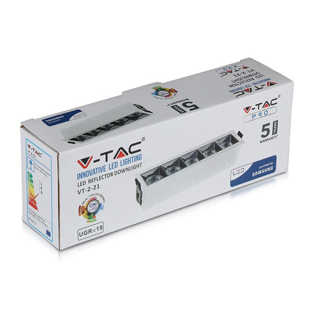 Oprawa LED Podtynkowa Spot 20W 2700K Stała SMD SAMSUNG CHIP Prostokątna VT-2-21 V-TAC
