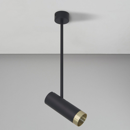 Lampa Sufitowa Reflektor Punktowy GU10 Czarna Złota PORTO Sanico Goldlux