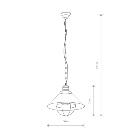 Lampa Sufitowa Wisząca E27 Czarna Industrialna GARRET S 6443 Nowodvorski