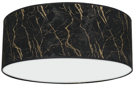 Plafon LED Lampa Sufitowa SENSO Czarna Złota 2xE27 Ø40cm Milagro