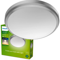 Lampa Ogrodowa Plafon LED 6W 600lm 2700K IP54 Wodoodporna Nikiel Doris Philips