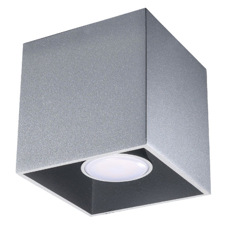 Lampa Sufitowa Oprawa Natynkowa GU10 Kwadratowa Szara Nowoczesna Quad Sollux