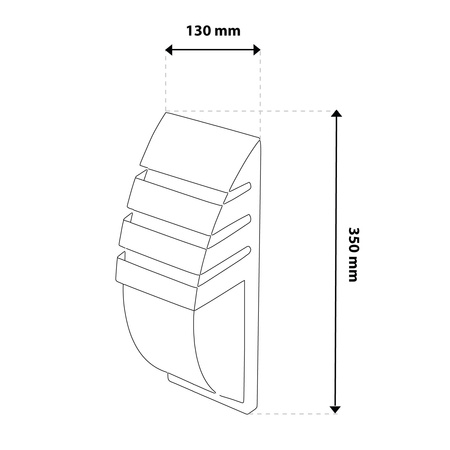 Lampa Ogrodowa Kinkiet Elewacyjny E27 LED 35cm LECOS LUMILED