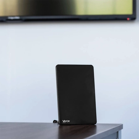 Antena Pokojowa ze Wzmacniaczem do Telewizji Naziemnej DVB-T/T2 Aktywna 4K Mocna VAYOX