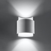 Lampa Ścienna Kinkiet G9 Prostokątna Biała Industrialna Impact Sollux