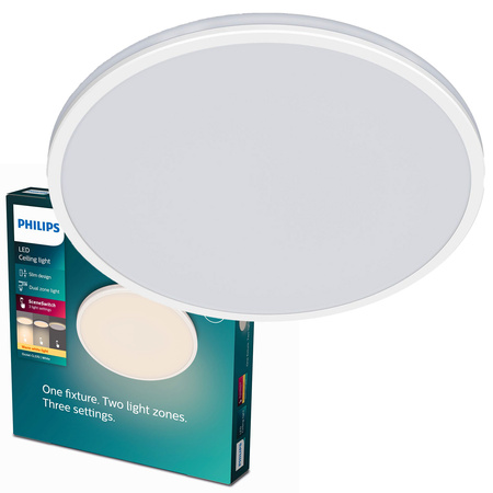 Lampa Sufitowa Plafon Natynkowy LED 18W 1800lm 2700K Biała Ozziet Philips