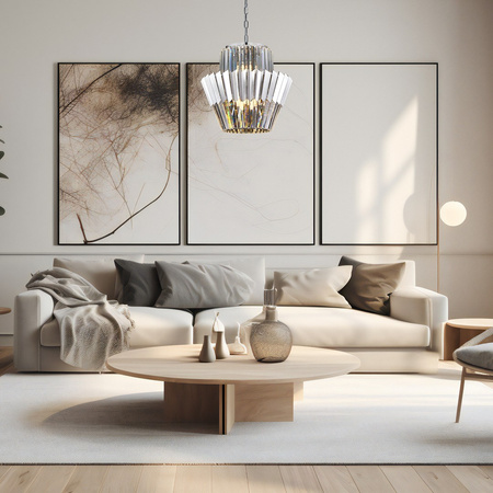 Lampa Sufitowa Żyrandol DONNA Chrom 9xE14 Milagro