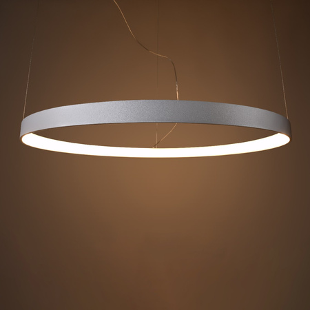 Lampa Sufitowa LED Wisząca RIO 30W 3000K Żyrandol Okrągła 55cm Biała SOLLUX