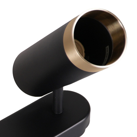 Oprawa Ścienno-Sufitowa Reflektor Punktowy 4x GU10 Czarna Złota FADO Sanico Goldlux