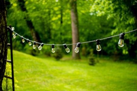 Girlanda Ogrodowa Zewnętrzna Łańcuch Świetlny 15m 15xE27 + Żarówki LED 2W 3000K Lumiled