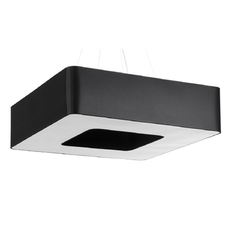 Lampa Sufitowa LED Wisząca URANO 8xE27 Żyrandol 80cm Czarna SOLLUX