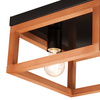 Lampa Sufitowa VILLY 2xE27 Czarna Drewniana LM - 2.175 Lamkur