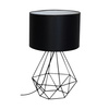 Lampka Biurkowa Stołowa LED BASKET Czarna 1xE27 Milagro