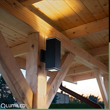 Lampa Ogrodowa Zewnętrzna Kinkiet Elewacyjny GU10 LED IP65 AKANTE LUMILED