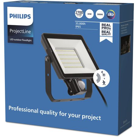Naświetlacz LED 30W 2700lm 3000K IP65 z Czujnikiem Ruchu i Zmierzchu ProjectLine Floodlight PHILIPS