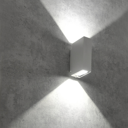 Kinkiet Elewacyjny LED Biały Góra/Dół 2x2,5W 4000K Neutralna ORLEAN GOLDLUX (Polux)