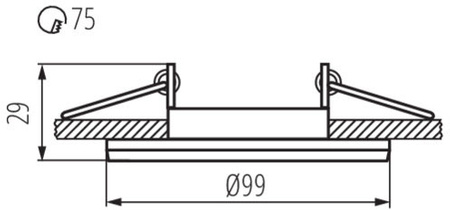 Oprawa sufitowa halogenowa ruchoma COLIE MR16 GU10 aluminium Kanlux