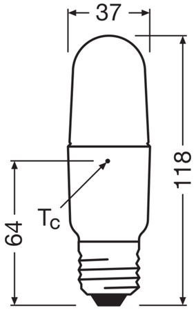 Żarówka LED B37 E27 Kapsułka 8.5W = 60W 806lm 2700K Ciepła 240° STAR CLASSIC Osram