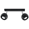 Lampa Sufitowa Oprawa Natynkowa Reflektor 2x GU10 Ruchoma Minimalistyczna Kulista Czarna Nowoczesna Oculare Sollux