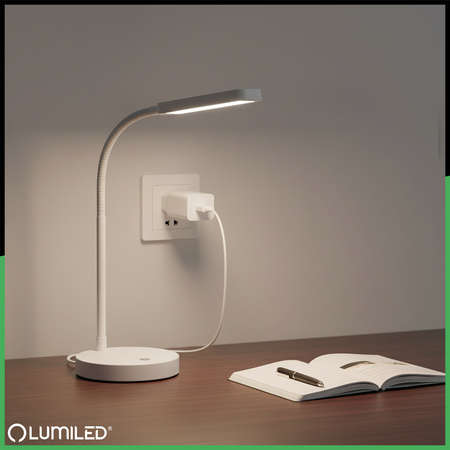 Ładowarka Zasilacz 1x USB 5V/1A DC Adapter Lampek Biurkowych Biały Lumiled