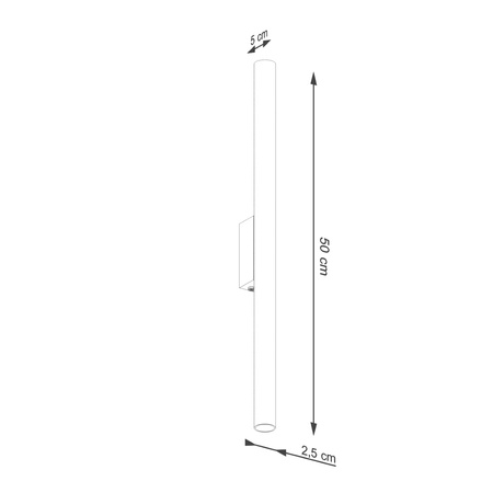 Lampa Ścienna Zwis Tuba Spot 2x G9 Beżowa Pastelo Ocean Green SL.1517 Sollux