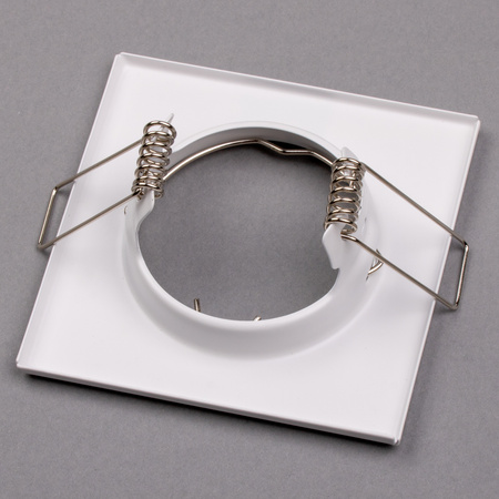 Oprawa HALOGENOWA Podtynkowa Stała Kwadrat PAVO Biała Blacha MR16 GU10