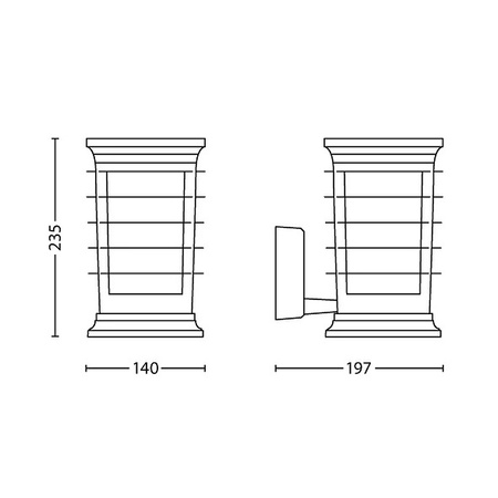 Lampa Ogrodowa LED Kinkiet Elewacyjny PATIO myGarden E27 IP44 Szara PHILIPS