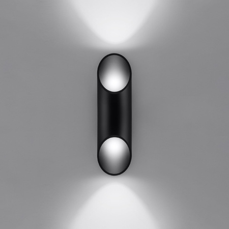 Lampa Ścienna Kinkiet Góra Dół G9 Tubularna Czarna Nowoczesna Penne Sollux