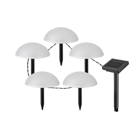 Lampa Ogrodowa Zewnętrzna Wbijana Solarna 1W 2lm 4000K IP44 z Czujnikiem Zmierzchu Czarny Nowoczesny Treppio Rabalux