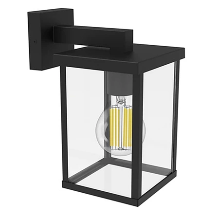 Kinkiet Ogrodowy Lampa Elewacyjna Zewnętrzna LATARNIA E27 IP44 Czarna Bellini Philips