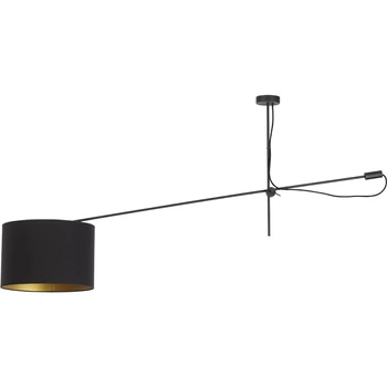 Lampa Sufitowa VIPER 6641 Nowodvorski Czarno-Złota E27 Na Ramieniu Materiał+Stal Nowoczesna