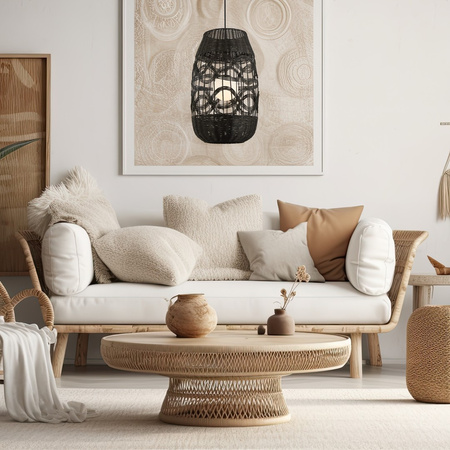 Lampa Wisząca Sufitowa ARONA Czarna 1xG9 fi 400 Milagro