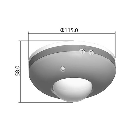 Czujnik ruchu natynkowy PIR montażowy 4990