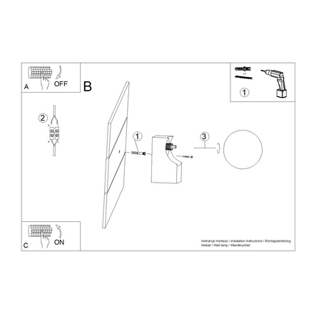 Lampa Ścienna Kinkiet G9 Naturalne Drewno BULBO Peach Puff SL.1682 Sollux