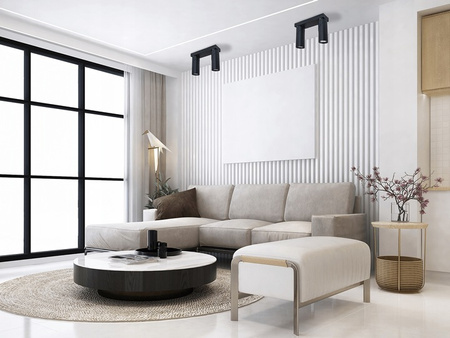 Lampa ścienna kinkiet 2x GU10 LED ruchomy czarny