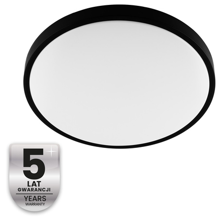 Plafon LED Lampa Sufitowa Natynkowa 24W 4000K CELIS Okrągły IP44 Czarny Ring ALS LUMILED