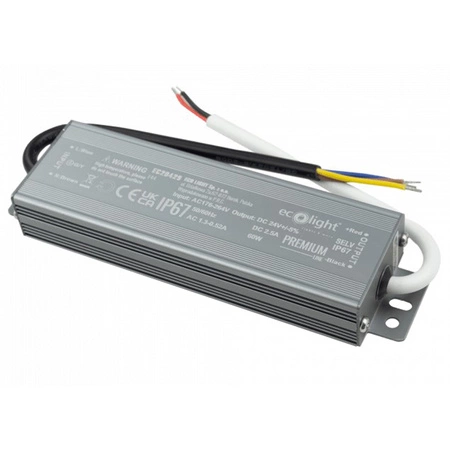 Zasilacz LED Hermetyczny IP67 60W 24V Premium Ecolight