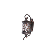 Lampa Ogrodowa Zewnętrzna Kinkiet Elewacyjny Oprawa Natynkowa E27 Brązowa Wodoodporna IP23 Klasyczna LANTERN 6911 Nowodvorski