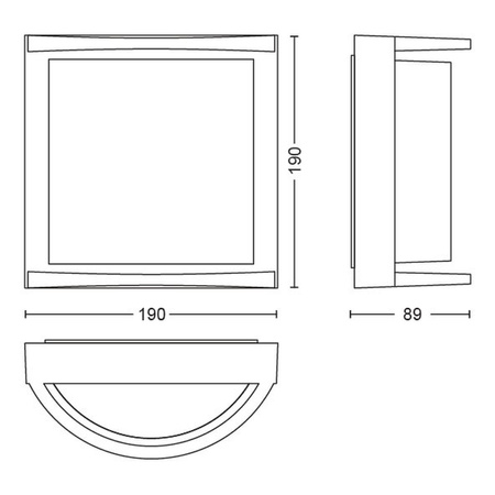 Kinkiet Ogrodowy Lampa Elewacyjna Zewnętrzna LED 12W 1200lm 2700K IP44 Antracyt Samondra Philips