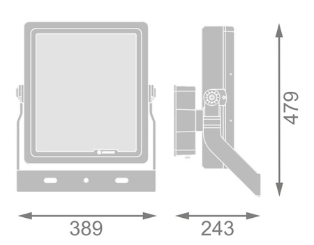 Naświetlacz LED Reflektor Zewnętrzny Lampa Ściemnialny 500W 56000lm 3000K IP66 Czarny Floodlight Ledvance
