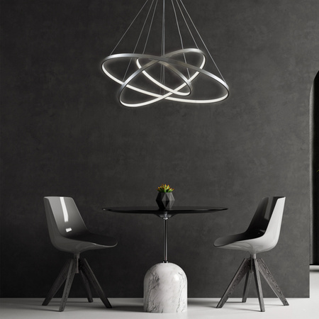 Lampa Sufitowa LED Wisząca Zwis 60W 8000lm 4000K Neutralna 120° Srebrna LEA Sanico Goldlux