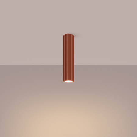 Lampa Sufitowa Reflektor Tuba Spot 1x GU10 Ochra Czerwona Karbon Deep Space SL.1627 Sollux